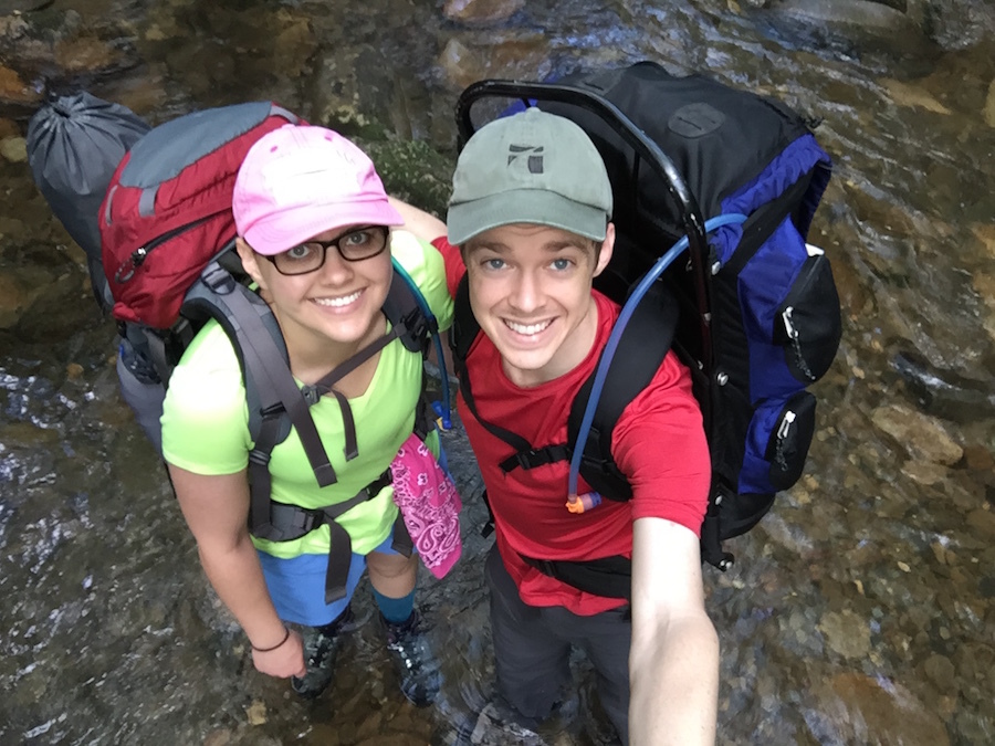 Andy and Laura Backpacking