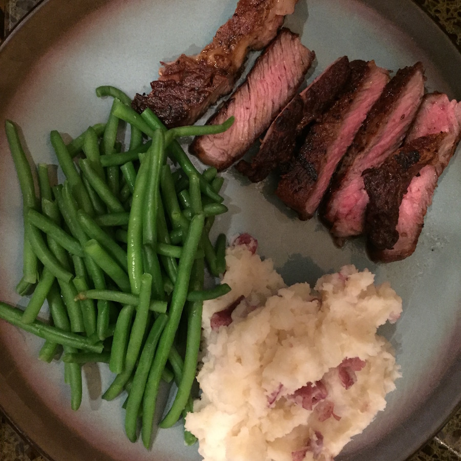 Delicious salt encrusted steak.