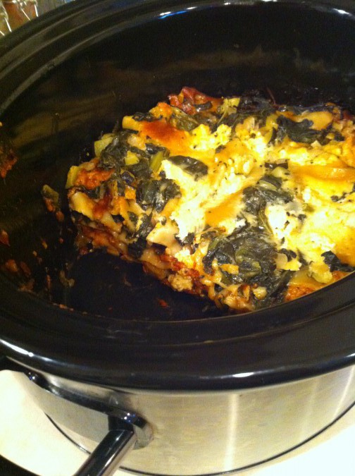crockpot-lasagna-cooked